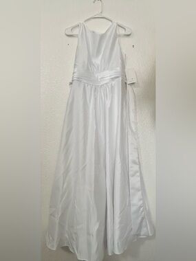 White Women's A-Line Satin Skirt